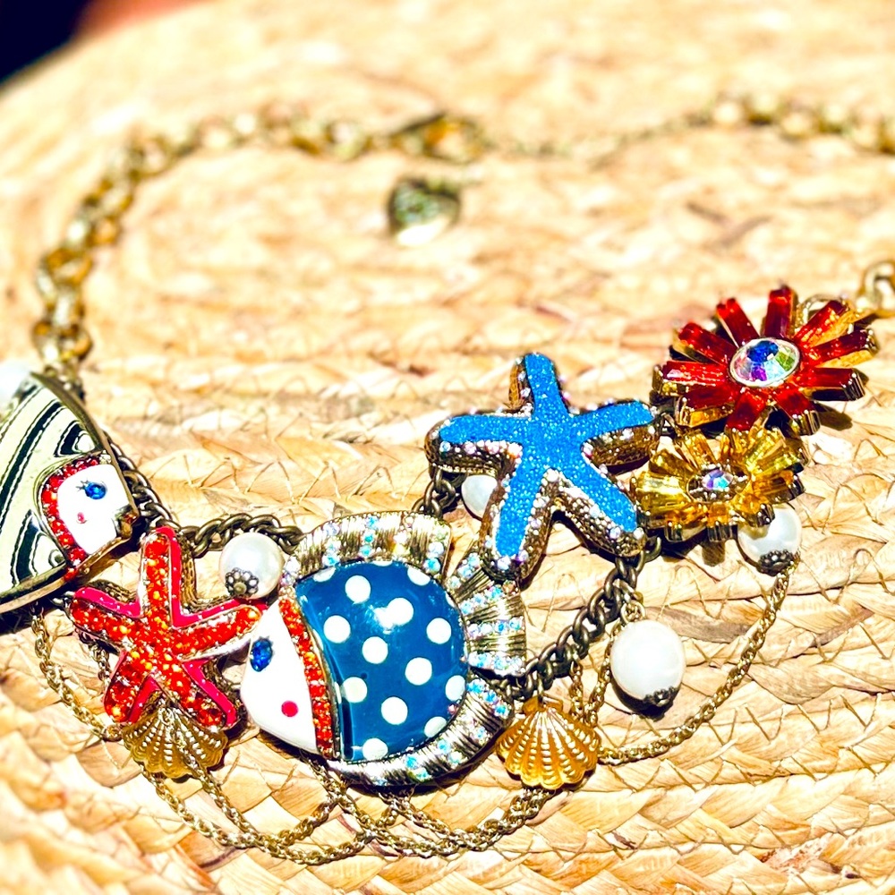 🪸🐚🐠 Betsey Johnson Sea Life Statement Necklace 🐠🐚🪸